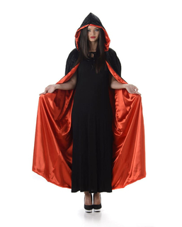  Cape à capuche rouge et noire Halloween adulte, fig. 1 