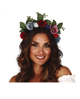  Blumenkranz Kopfschmuck für Damen Karnevals-Zubehör bunt, fig. 1 