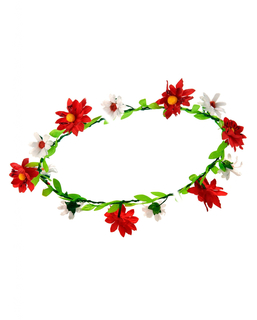  Couronne de fleurs pâquerettes rouges adulte, fig. 1 