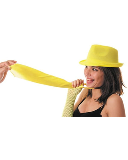  Cravate jaune fluo adulte, fig. 1 