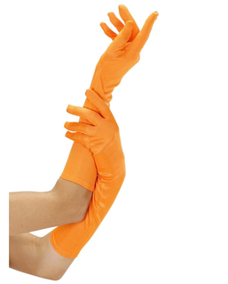  Lange neonorangefarbene Handschuhe, fig. 1 