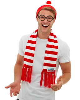  Wo ist Walter™-Accessoire-Set für Herren Faschingszubehör rot-weiss, fig. 1 