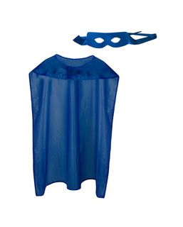  Kit cape et masque de super héros bleu adulte, fig. 1 