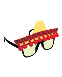  Witzige Fiesta Mexiko Brille für Erwachsene gelb-rot, fig. 1 