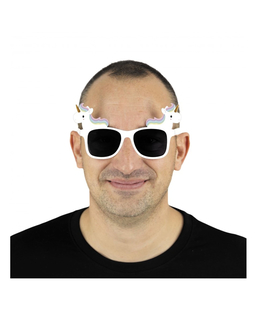  Einhorn-Spaßbrille Kostüm-Accessoire für Erwachsene weiss, fig. 1 