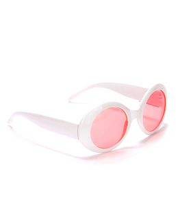  Lunettes rondes blanches plastique adulte, fig. 1 