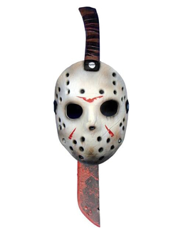  Machette et masque en plastique Jason™ Vendredi 13™, fig. 1 