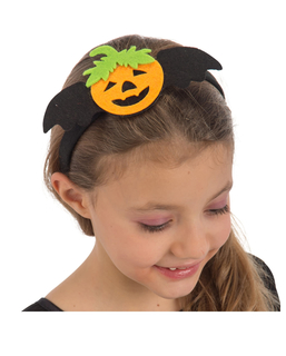  Süßer Kürbis-Haarreif für Mädchen Halloween-Accessoire schwarz-orange-grün, fig. 1 