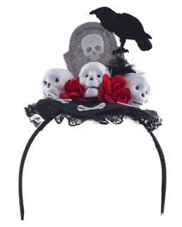  Dia de los Muertos Raben-Stirnband für Damen, fig. 1 