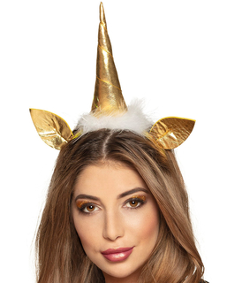  Einhorn-Haarreif Kopfschmuck für Damen gold-weiss, fig. 1 