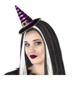  Miniatur-Hexenhut Halloween-Zubehör für Damen schwarz-lila, fig. 1 