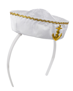  Serre-tête mini chapeau marin blanc femme, fig. 1 