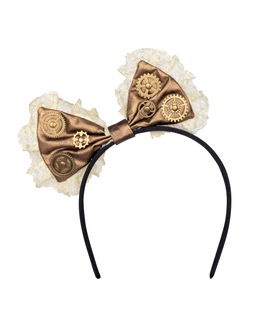  Steampunk-Haarreif für Damen Schleife Kostüm-Accessoire bronzefarben, fig. 1 