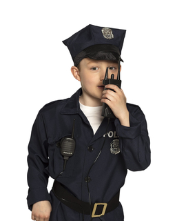  Polizisten-Walkie-Talkie Faschings-Zubehör für Kinder Spielzeug schwarz, fig. 1 