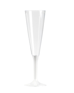  10 Flûtes à champagne pied blanc 150 ml, fig. 1 