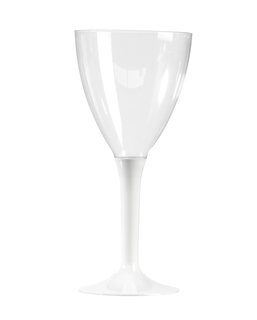  10 Verres à vin plastique blanc, fig. 1 