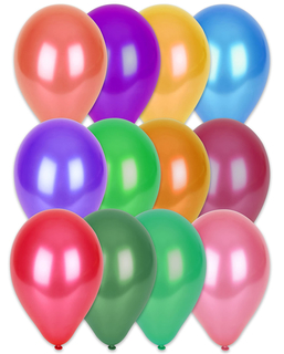  100 Ballons multicolores métallisés 29 cm, fig. 1 