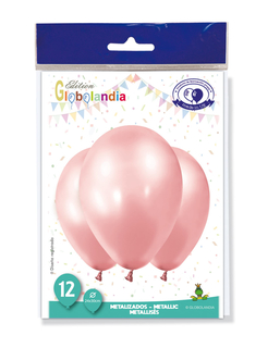  12 Ballons métallisés rose gold 28 cm, fig. 1 