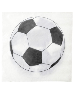  20 Serviettes en papier Ballon football 33 x 33 cm, fig. 1 