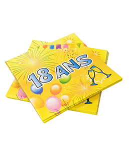  20 Serviettes en papier 18 ans Anniversaire Fiesta 33 cm, fig. 1 