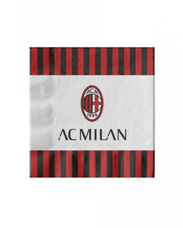  20 Serviettes en papier AC Milan™ 33 x 33 cm, fig. 1 