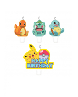  Pokémon™-Kerzen für Kuchendeko Kindergeburtstag 4 Stück bunt, fig. 1 