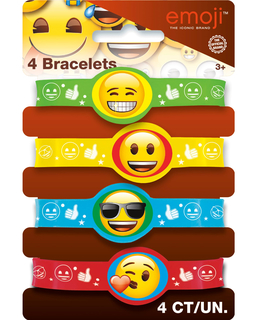  4 Emoji™-Gummiarmbänder, fig. 1 