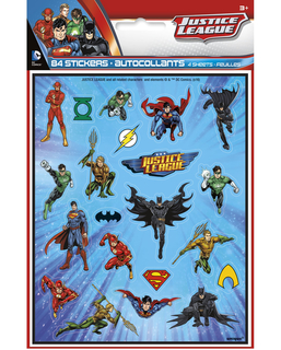  4 Feuilles de stickers Justice League ™, fig. 1 