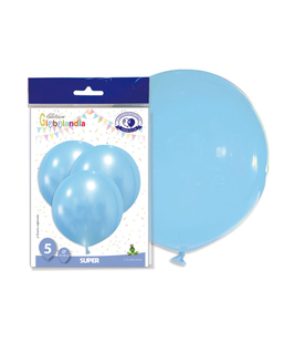  Übergroße Latexballons Partyzubehör 5 Stück hellblau 47 cm, fig. 1 