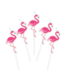  5 Kerzen auf Flamingo-Party-Picks 3 cm, fig. 1 