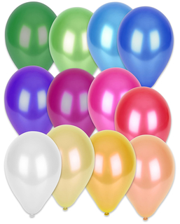  50 Ballons multicolores métallisés 30 cm, fig. 1 