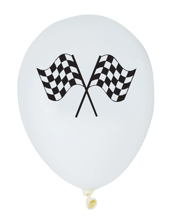  6 Ballons en latex Racing blancs 30 cm, fig. 1 