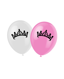  6 rosa Prinzessin-Latexballons 30 cm, fig. 1 