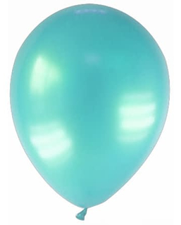  12 Ballons métallisés bleu vert 28 cm, fig. 1 