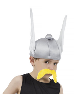  Asterix™-Kostümzubehör Helm für Kinder silber, fig. 1 