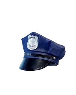  Polizei-Mütze für Kinder Kostüm-Accessoire blau-schwarz, fig. 1 