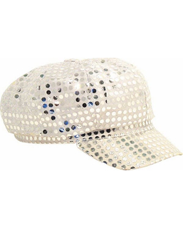  Casquette disco à sequins argent adulte, fig. 1 