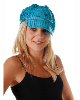  Casquette disco à sequins turquoise adulte, fig. 1 