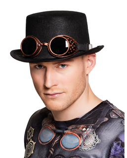  Chapeau avec lunettes adulte Steampunk, fig. 1 