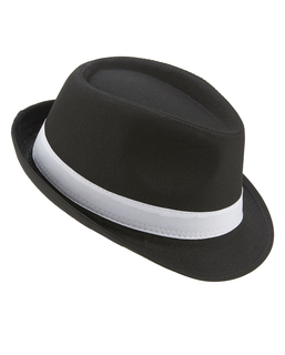  Chapeau borsalino noir luxebande blanche adulte, fig. 1 