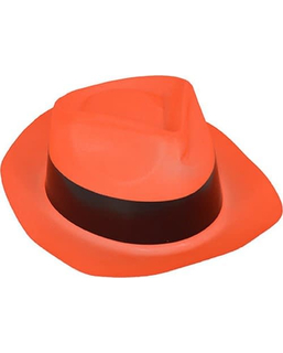  Chapeau gangster orange fluo adulte, fig. 1 