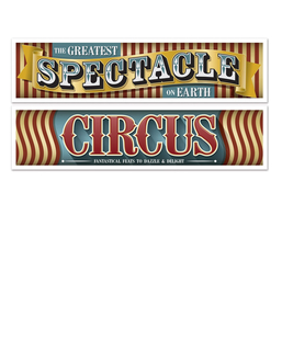  2 Banderoles Cirque Vintage 38 cm x 1,5 m, fig. 1 