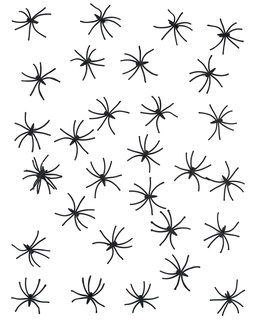  30 Mini araignées décoratives noires plastique, fig. 1 