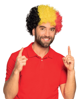  Perruque afro supporter Belgique adulte, fig. 1 