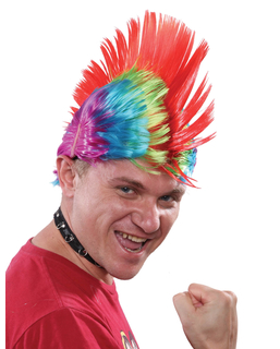  Multicolor Punk Perücke für Herren, fig. 1 