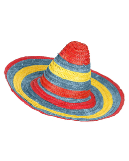  Sombrero Mexicain rouge-bleu-jaune adulte, fig. 1 