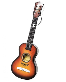  Hawaii-Ukulele Spielzeug-Instrument für Fasching braun 58cm, fig. 1 