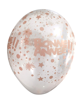  6 Ballons transparents bonne année rose gold 30 cm, fig. 1 