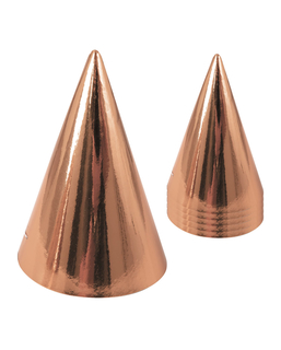  6 Chapeaux de fête en carton rose gold 15 cm, fig. 1 