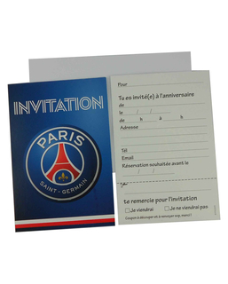  6 Cartes d'invitation + 6 enveloppes PSG™ 12 x 16.5 cm, fig. 1 